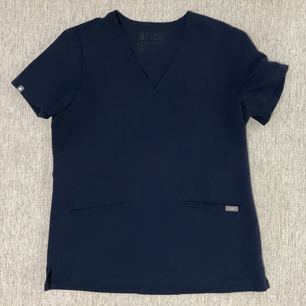 Figs Navy Blue Women's Scrub Top
